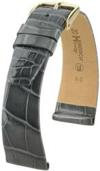 Hirsch Curea gri din piele Hirsch Prestige L 02207030-1 (Piele de aligator) Hirsch Selection 17 mm