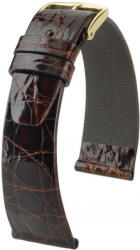 Hirsch Curea maro închis din piele Hirsch Prestige M 02208110-1 (Piele de crocodil) 15 mm
