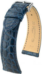 Hirsch Curea albastru închis din piele Hirsch Regent L 04107089-2 (Piele de aligator) Hirsch Selection 18 mm