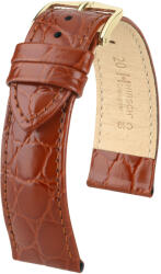 Hirsch Curea maro din piele Hirsch Crocograin M 12302870-1 (Piele de vițel) 16 mm