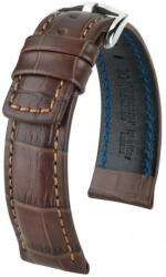 Hirsch Curea maro închis din piele Hirsch Grand Duke XL 02528210-2 (Piele de vițel) 22 mm