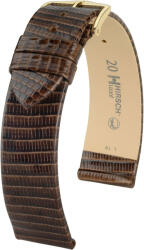 Hirsch Curea maro închis din piele Hirsch Lizard L 01766010-1 (Piele de șopârlă) 16 mm