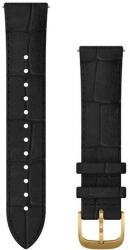 Garmin Curea Garmin Quick Release 20mm, piele, neagră, cataramă aurie (Venu, Venu Sq, Venu 2 plus)