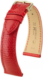 Hirsch Curea roșie din piele Hirsch London L 04266020-1 (Piele de șopârlă) Hirsch Selection 18 mm