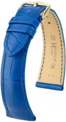 Hirsch Curea albastră din piele Hirsch London M 04207185-1 (Piele de aligator) Hirsch Selection 18 mm
