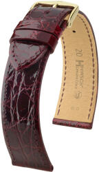 Hirsch Curea vișinie din piele Hirsch Genuine Croco M 18900860-1 (Piele de crocodil) Hirsch selection 14 mm
