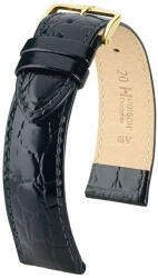 Hirsch Curea neagră din piele Hirsch Crocograin M 12302850-1 (Piele de vițel) 19 mm