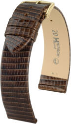 Hirsch Curea maro închis din piele Hirsch Lizard XL 01766210-1 (Piele de șopârlă) 18 mm