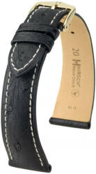 Hirsch Curea neagră din piele Hirsch Massai Ostrich L 04262051-1 (Piele de ștruț) Hirsch Selection 21 mm