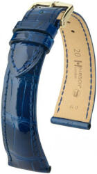 Hirsch Curea albastru închis din piele Hirsch London L 04207080-1 (Piele de aligator) Hirsch Selection 20 mm