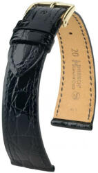 Hirsch Curea neagră din piele Hirsch Genuine Croco L 01808050-1 (Piele de crocodil) 22 mm