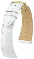 Hirsch Curea albă din piele Hirsch London L 04307000-1 (Piele de aligator) Hirsch Selection 20 mm (spona 18mm)