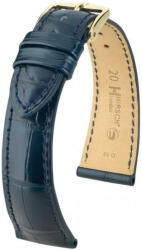 Hirsch Curea albastru închis din piele Hirsch London L 04207089-1 (Piele de aligator) Hirsch Selection 19 mm