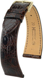 Hirsch Curea maro închis din piele Hirsch Genuine Croco M 18900810-1 (Piele de crocodil) 14 mm