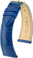 Hirsch Curea albastră din piele Hirsch London L 04366085-1 (Piele de șopârlă) Hirsch selection 22 mm