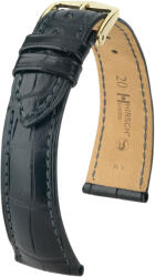 Hirsch Curea neagră din piele Hirsch London M 04307159-1 (Piele de aligator) 14 mm