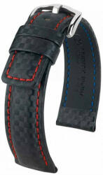 Hirsch Curea neagră din piele Hirsch Carbon L 02592052-2 (Piele de vițel) 18 mm