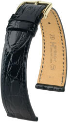 Hirsch Curea neagră din piele Hirsch Genuine Croco M 18800850OE-1 (Piele de crocodil) Open End 16 mm