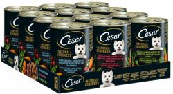 Cesar Cesar Natural Goodness - Pachet mixt 3 sortimente (24 x 400 g) Vită, pui, miel