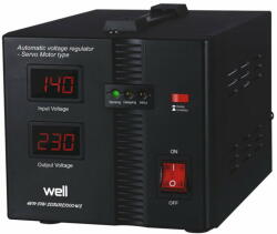 Well Stabilizator de tensiune cu servomotor Well Secure 1000VA / 600W (AVR-SRV-SECURE1000-WL)