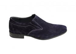 Lucianis style Pantofi barbati eleganti, din piele naturala, Negru VELUR - CIUCALETI SHOES (TEST10)