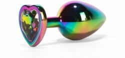 X-Men Dop Anal Cu Bijuterie Secret Shine Metal Rainbowheart L, Multicolor, 9.5 Cm