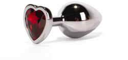 X-Men Dop Anal Cu Bijuterie Secret Shade Metal L, Argintiu + Rosu, 9.5 Cm