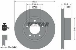 TEXTAR Disc frana TEXTAR PRO+ 92238505 (92238505)