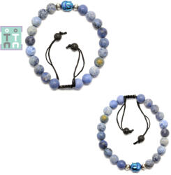 Bratara Lapis Lazuli cu Hematit - Argint 925 - Diametru 56 mm - Rotunda - 8-9 x 8-9 mm - 1 Buc