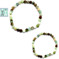  Bratara Jasp kiwi cu Hematit Cap de Buddha - Agrint 925 Diametru 56 mm Rotunda 6x6 mm - 1 Buc
