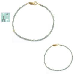 Bratara Fluorit - Diametru 54 mm - Rotunda Fatetata - Accesorii Gold Filled - 2x2 mm - 1 Buc