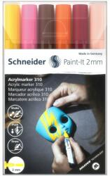 Schneider Marker cu vopsea acrilica Schneider Paint-It 310, 2 mm, 6 buc/set-model 1