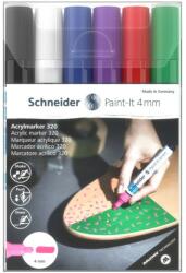Schneider Marker cu vopsea acrilica Schneider Paint-It 320, 4 mm, 6 buc/set-model 3