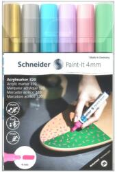 Schneider Marker cu vopsea acrilica Schneider Paint-It 320, 4 mm, 6 buc/set-model 2