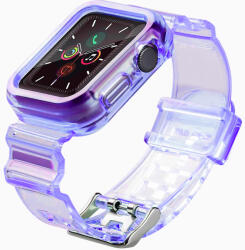 Hurtel Strap Light Set csereszíj Apple Watch 6 44mm / Watch 5 44mm / Watch 4 44mm / Watch SE 44mm lila