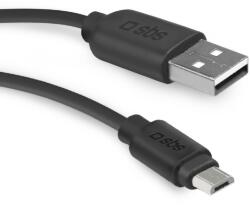 SBS - Micro-USB / USB Kábel (2m), fekete