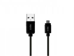 SBS - Micro-USB / USB Kábel (3m), fekete