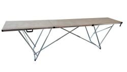 AVWH Összecsukható fa munkaasztal 305x80x86 cm erős alumínium állvánnyal méretskálával tapétázó asztal