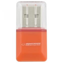 Esperanza Kártyaolvasó MicroSD/TF USB2.0 narancssárga EA134O (EA134O)