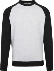 Build Your Brand Bluză bicoloră pentru bărbați - Gri prespălat / neagră | S (BY076-1000228694)