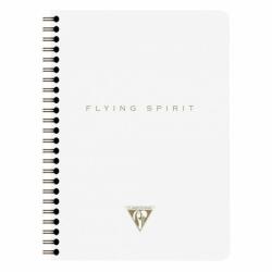 Clairefontaine notesz zsebekkel (A5, 60 lap, vonalas, spirál) fehér, Flying Spirit (104566C)
