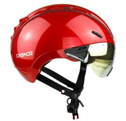 CASCO Roadster Plus piros M (55-57 cm) sisak lencsével (04.3628.M)