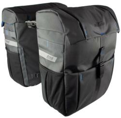 KTM táska csomagtartóra Sport, dupla, Fidlock Snap-it, szürke-kék (4785503)