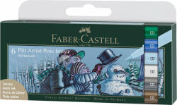 Faber Marker cerneala FABER-CASTELL Pitt Artist Pen Brush Winterlude, 6 buc/set, FC167176