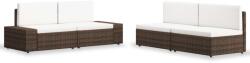 vidaXL 4 részes polyrattan kerti ülőgarnitúra 3054593
