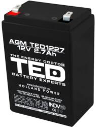 Ted Electric Acumulator AGM VRLA 12V 2 (TED1227 / 2,7Ah / TED003119)