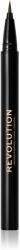 Makeup Revolution Hair Stroke Brow Pen creion pentru sprancene culoare Dark Brown 0, 5 ml