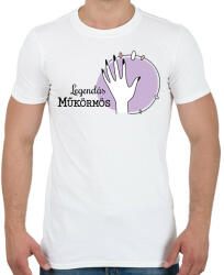 printfashion Legendás műkörmös - Férfi póló - Fehér (6558353)