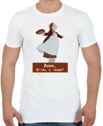 printfashion Anne, E-vel a végén! - Széllel szemben - Férfi póló - Fehér (6572169)