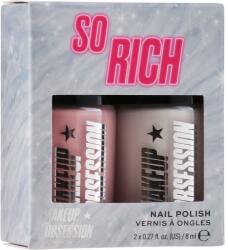 Makeup Obsession Set lacuri pentru unghii - Makeup Obsession Nail Duo Gift Set So Rich
